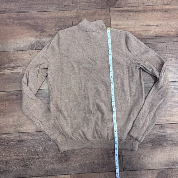 La Maille Sezane Paris Pull Jacob Camel Sweater Womens Small 100% Merino Wool - Picture 9 of 9